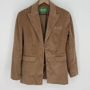 United Colors Of Benetton Tan Corduroy Blazer Women’s Size 8